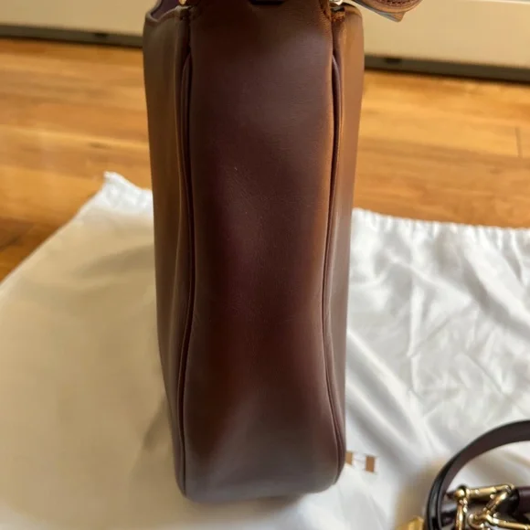 Coach Nomad Hobo Glove Tanned Leather Oxblood - Picture 8 of 12